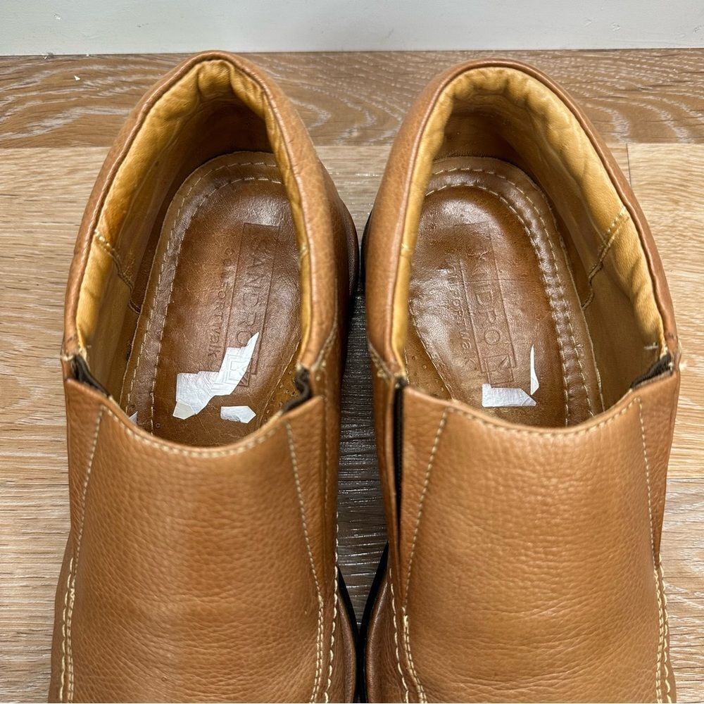 Sandro Comfort Walk Men’s Brown Leather Slip On Loafers, Size 10D - Picture 7 of 11
